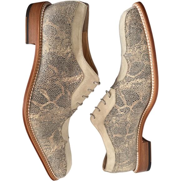 NEW Emilio Franco Italy Stingray Embossed Oxford suede Shoes 42.5 EU / 9.5 US - Picture 8 of 16